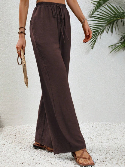 Wide Leg Drawstring Pants